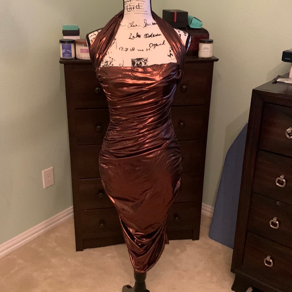 Bronze Metalic Dress